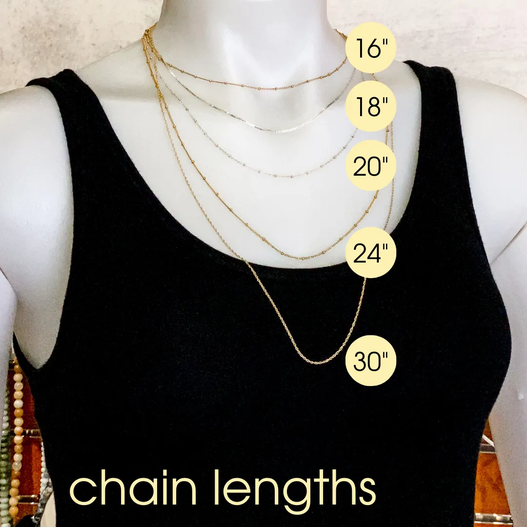18" Basic Cable Finished Chain (3 Metal Options) - 1 pc.