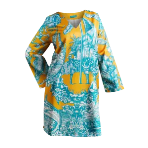 50TH INDEPENDENCE TUNIC DRESS-GOLD