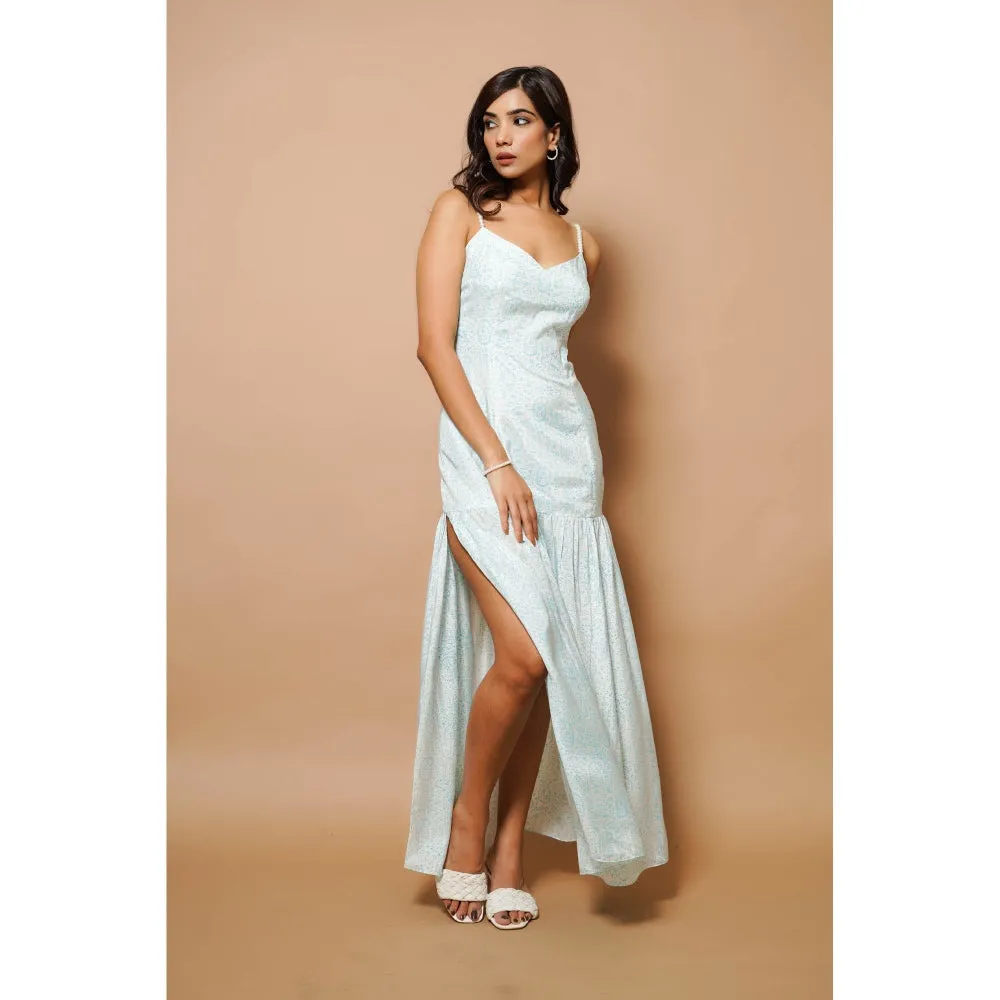 AHI Clothing Firozi Block Print Maxi Dress