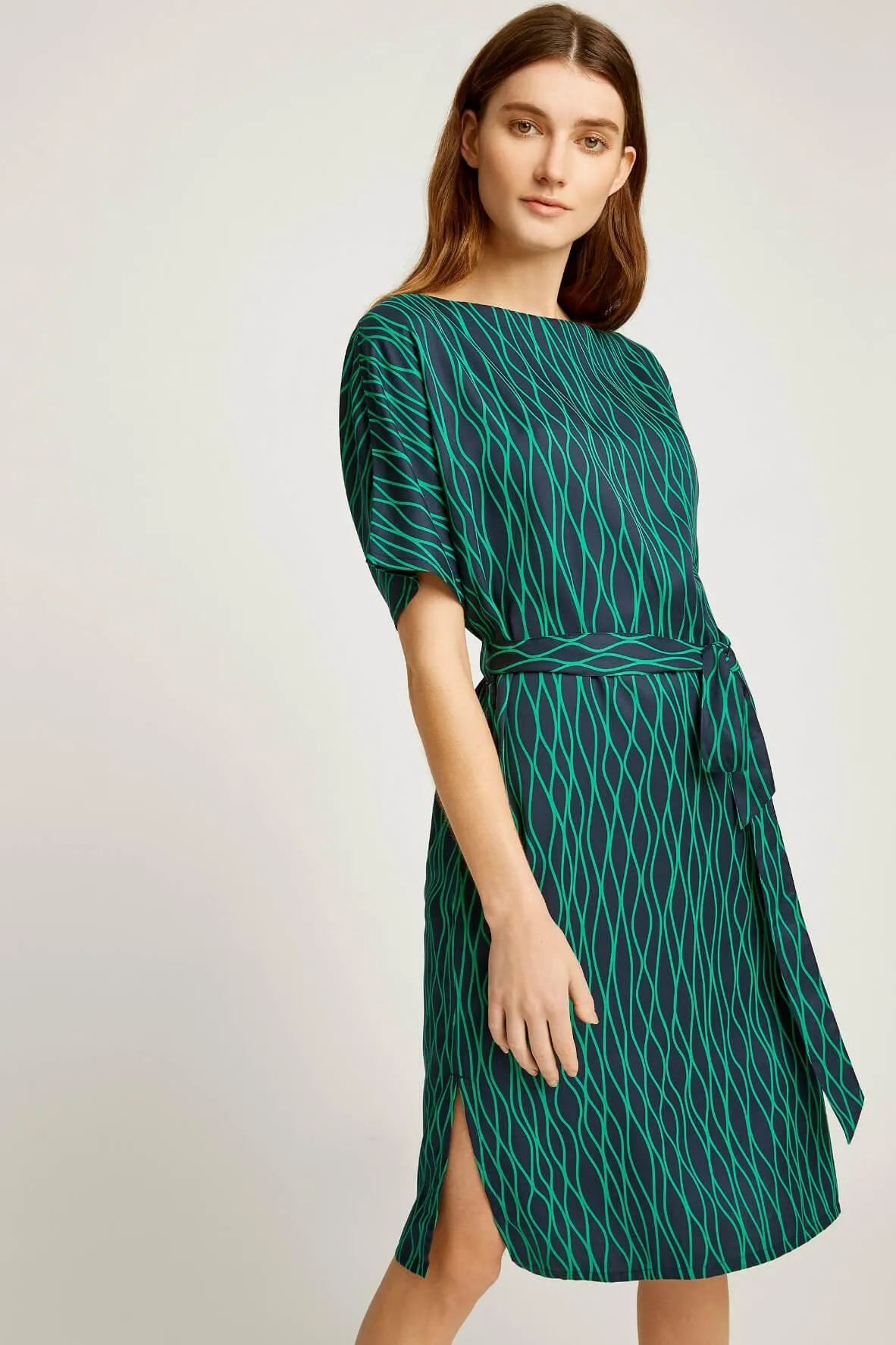 Alaina Abstract Dress Blue