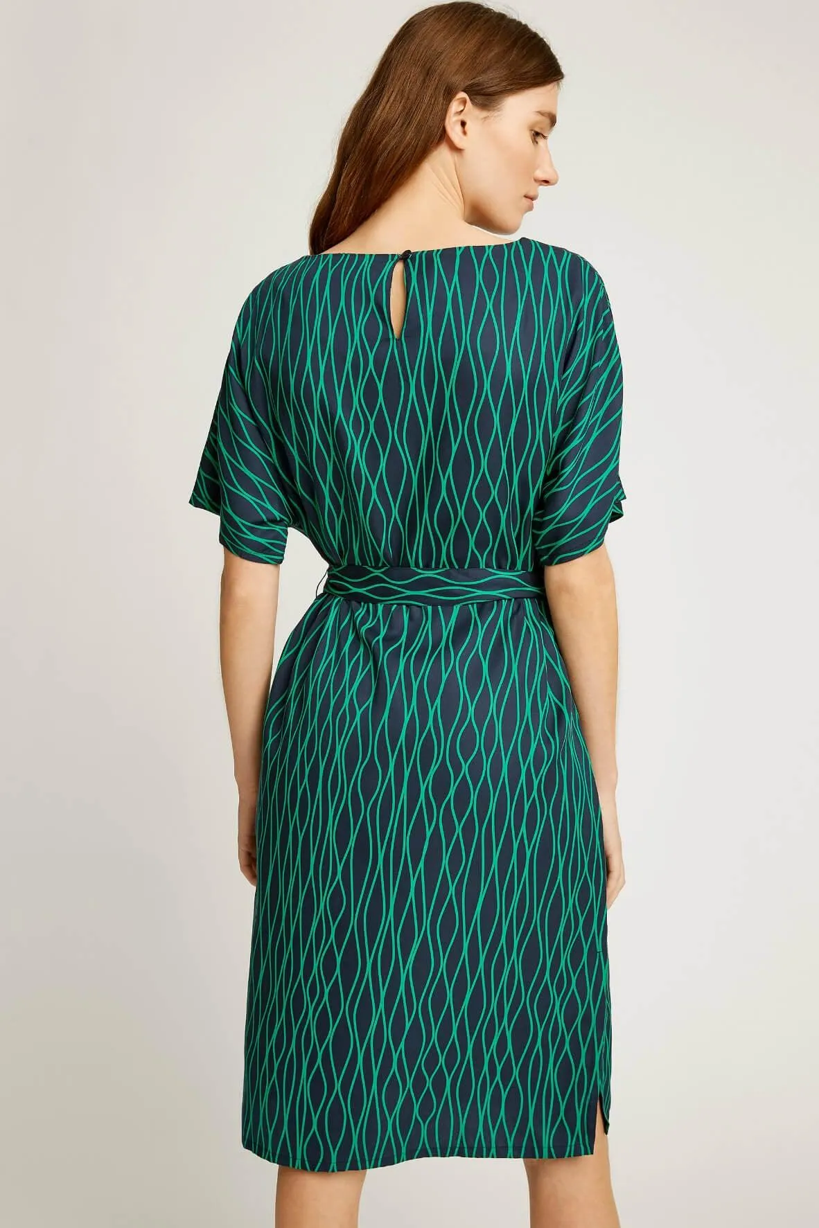 Alaina Abstract Dress Blue