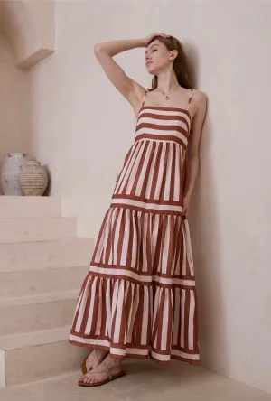 Ana Maxi Dress -Brown