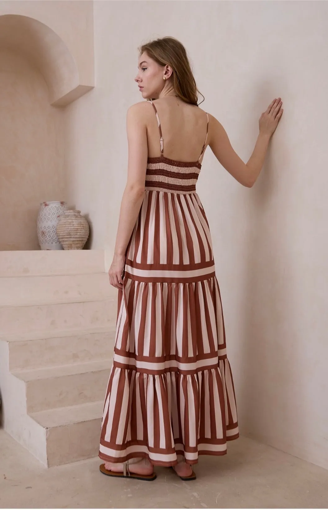 Ana Maxi Dress -Brown