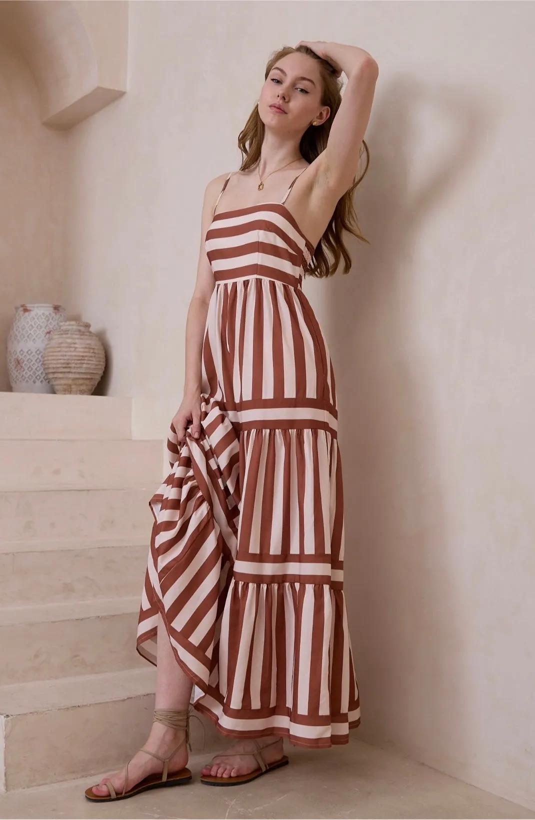 Ana Maxi Dress -Brown