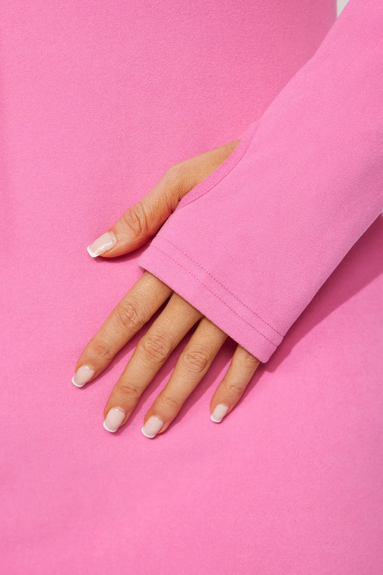 Becky Hooded Midi Dress - Pink