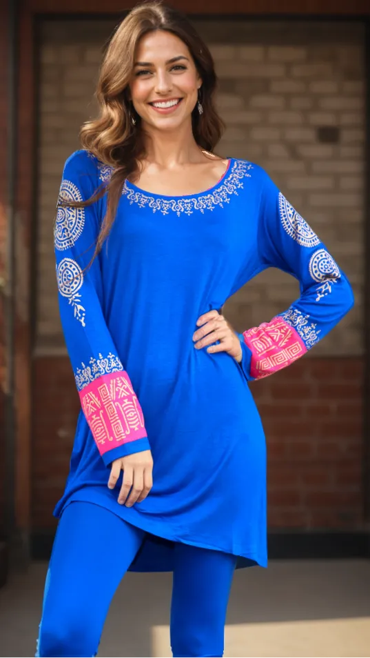 Block Printed knitted Tunic