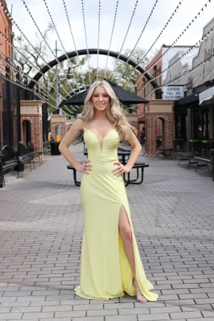 Candy Yellow Satin Gown