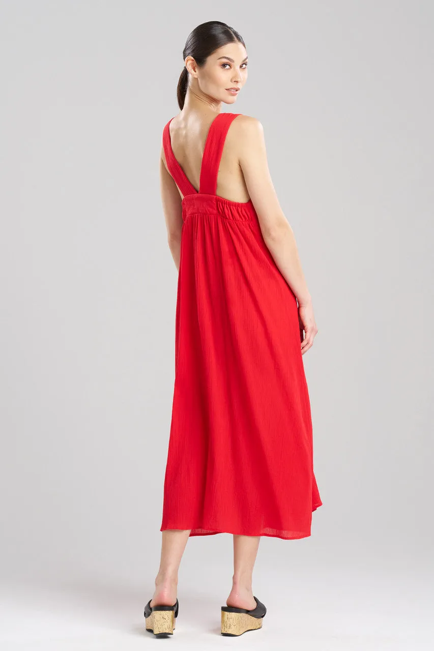 Cotton Gauze Applique Dress