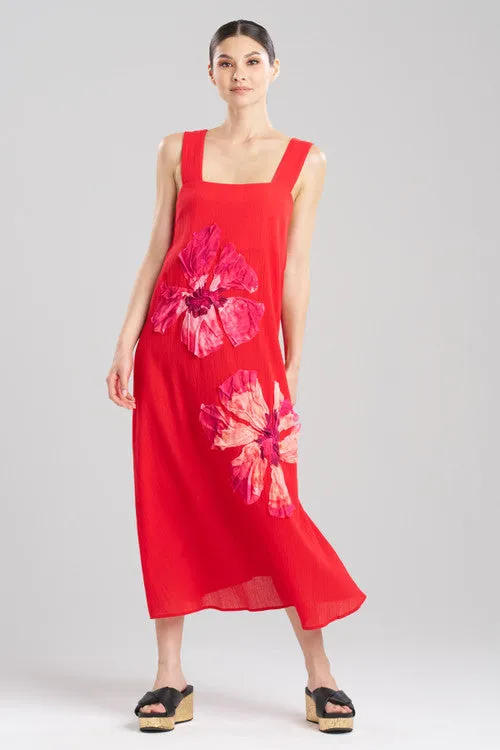Cotton Gauze Applique Dress