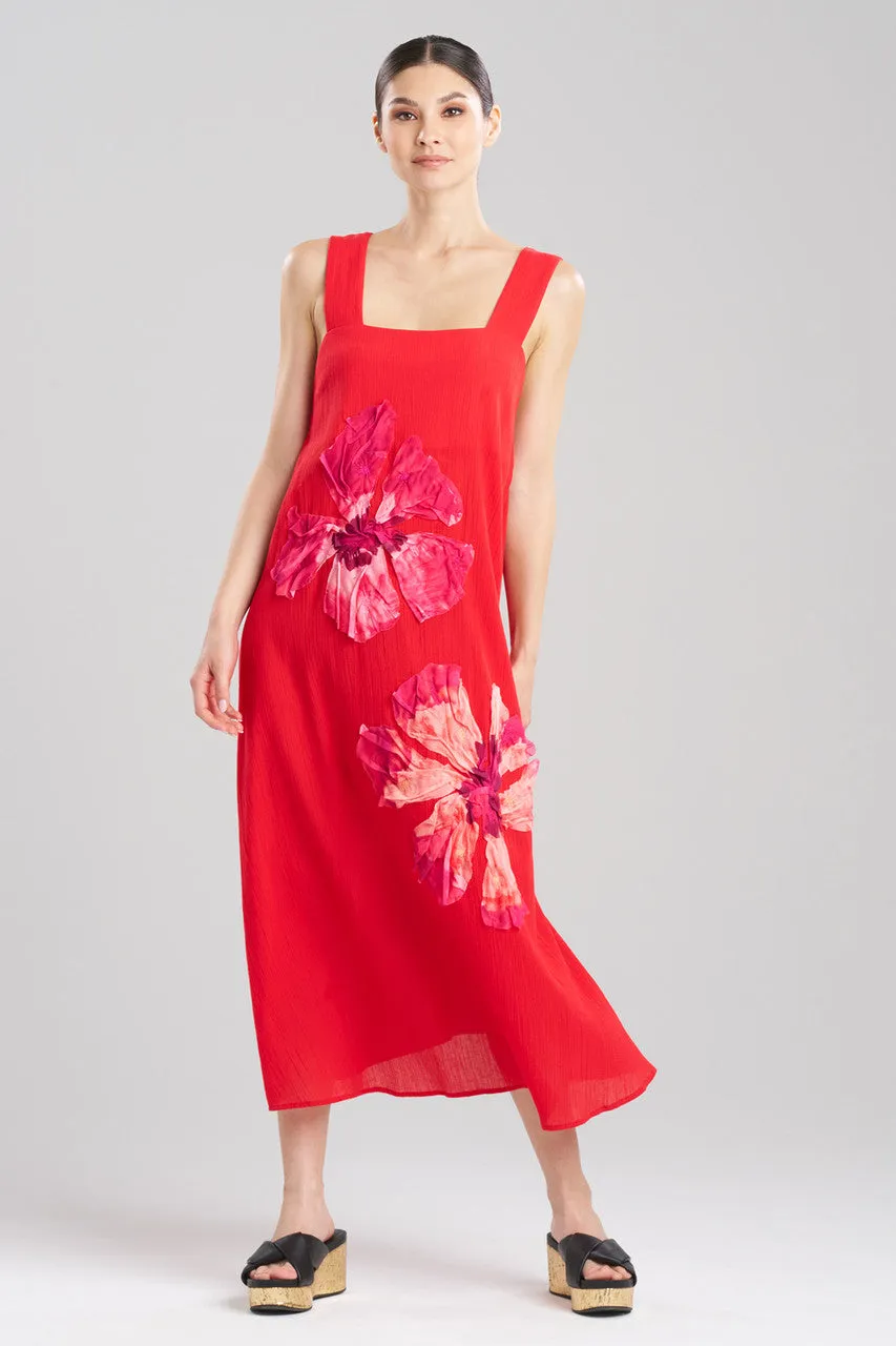 Cotton Gauze Applique Dress