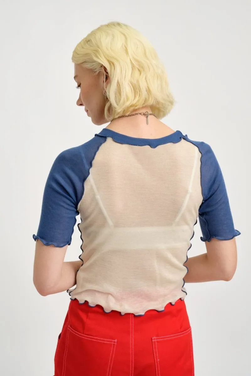 Eliza Faulkner Ruth Tee (Blue & White)