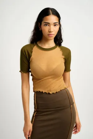 Eliza Faulkner Ruth Tee (Camel Green)