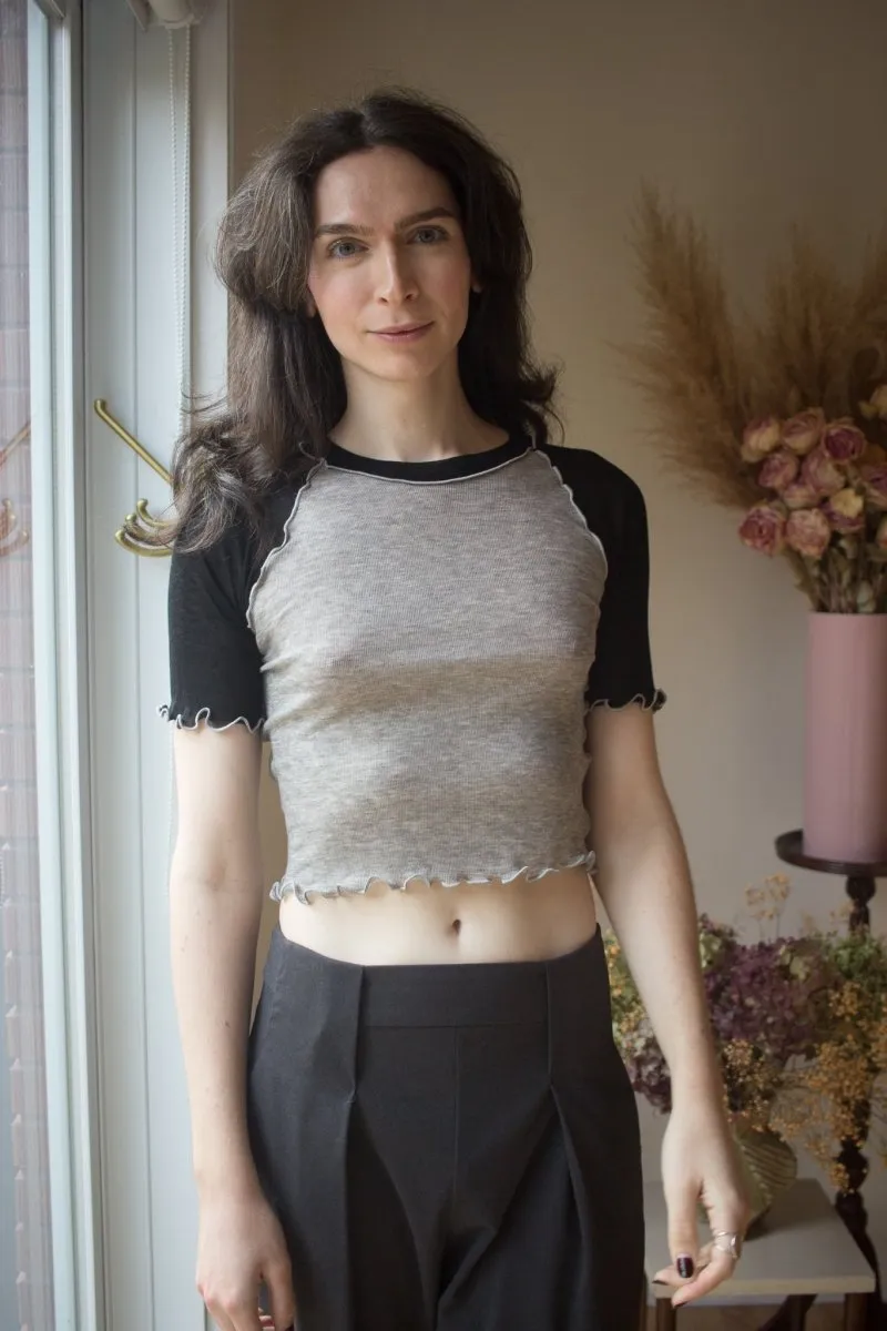 Eliza Faulkner Ruth Tee (Grey Black)