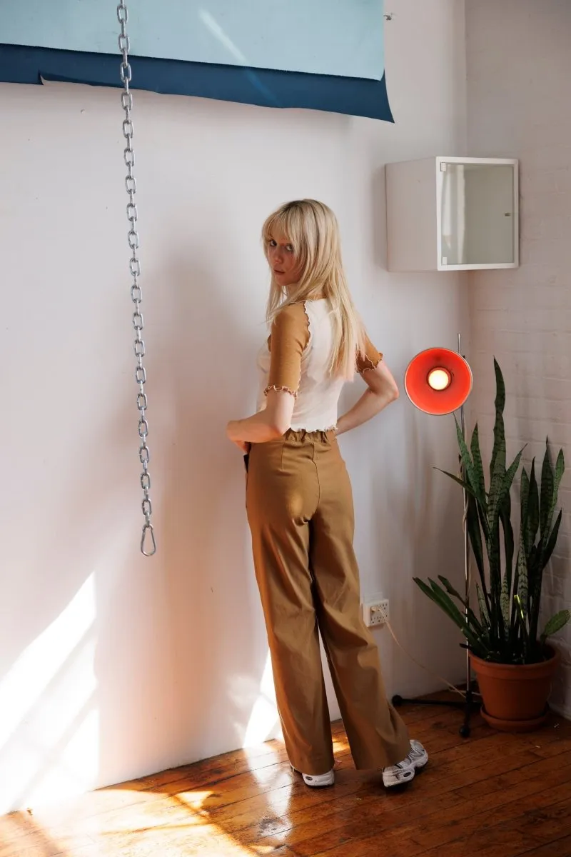 Eliza Faulkner Ruth Tee (Off-White Camel)