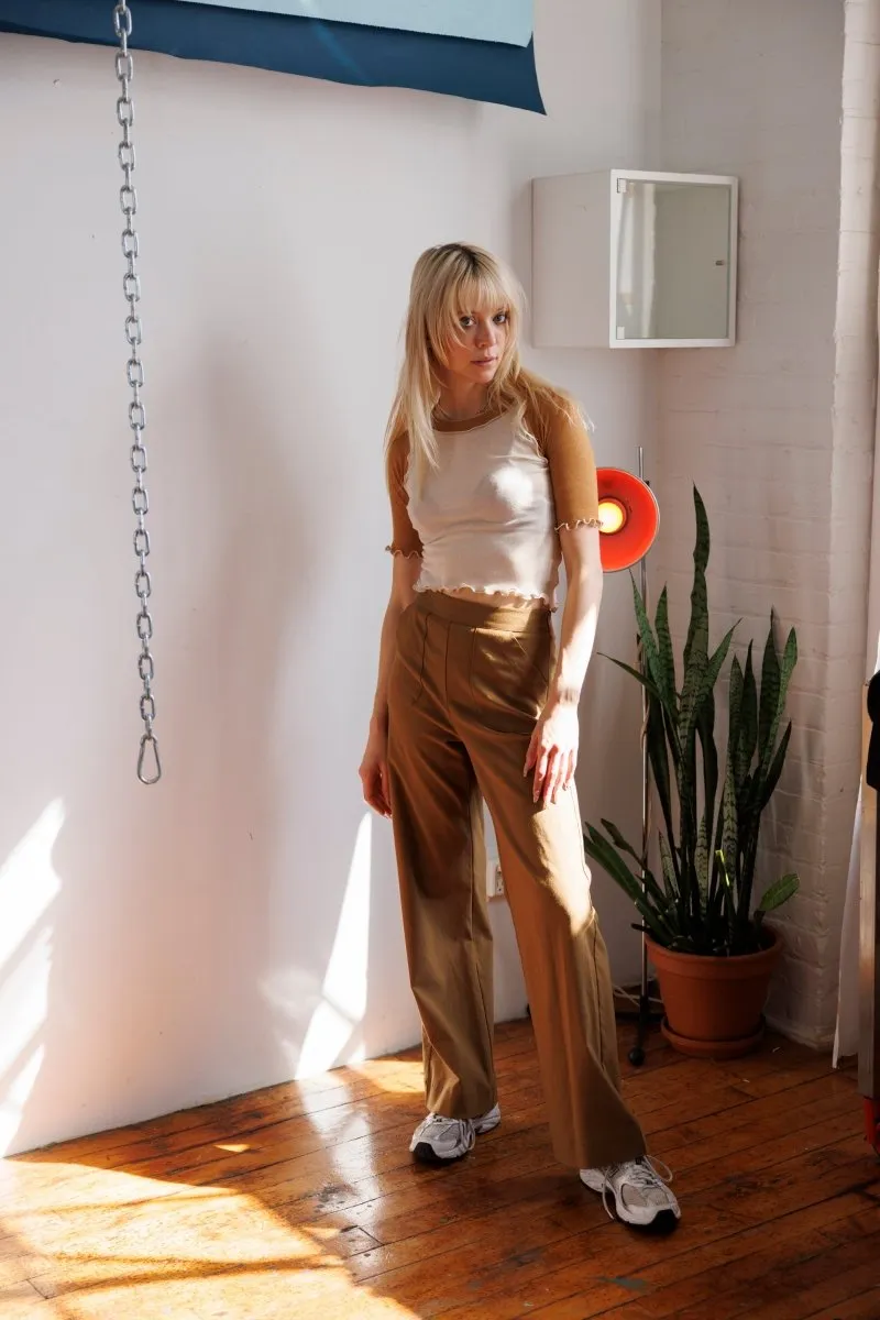 Eliza Faulkner Ruth Tee (Off-White Camel)