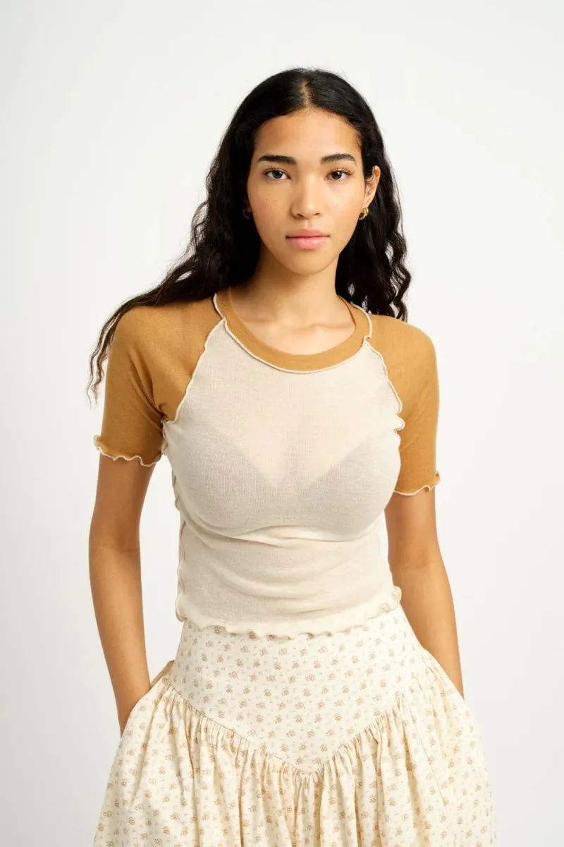 Eliza Faulkner Ruth Tee (Off-White Camel)