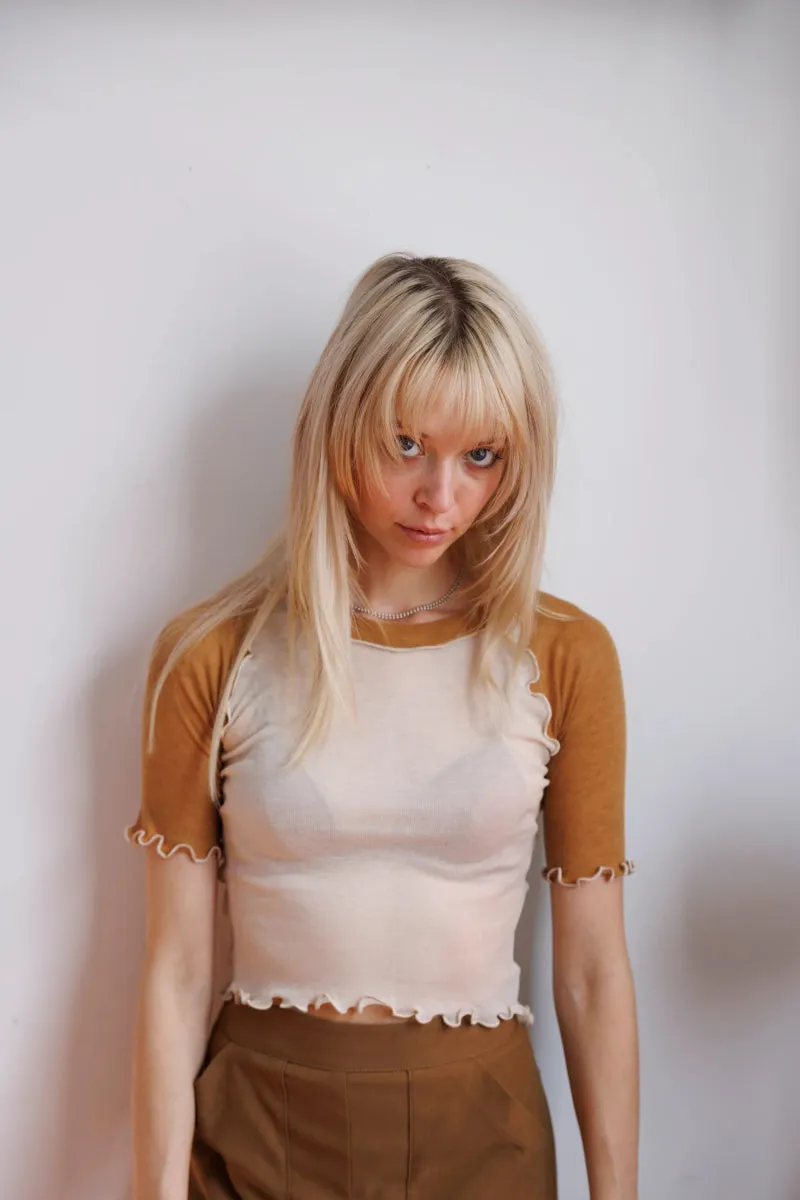 Eliza Faulkner Ruth Tee (Off-White Camel)