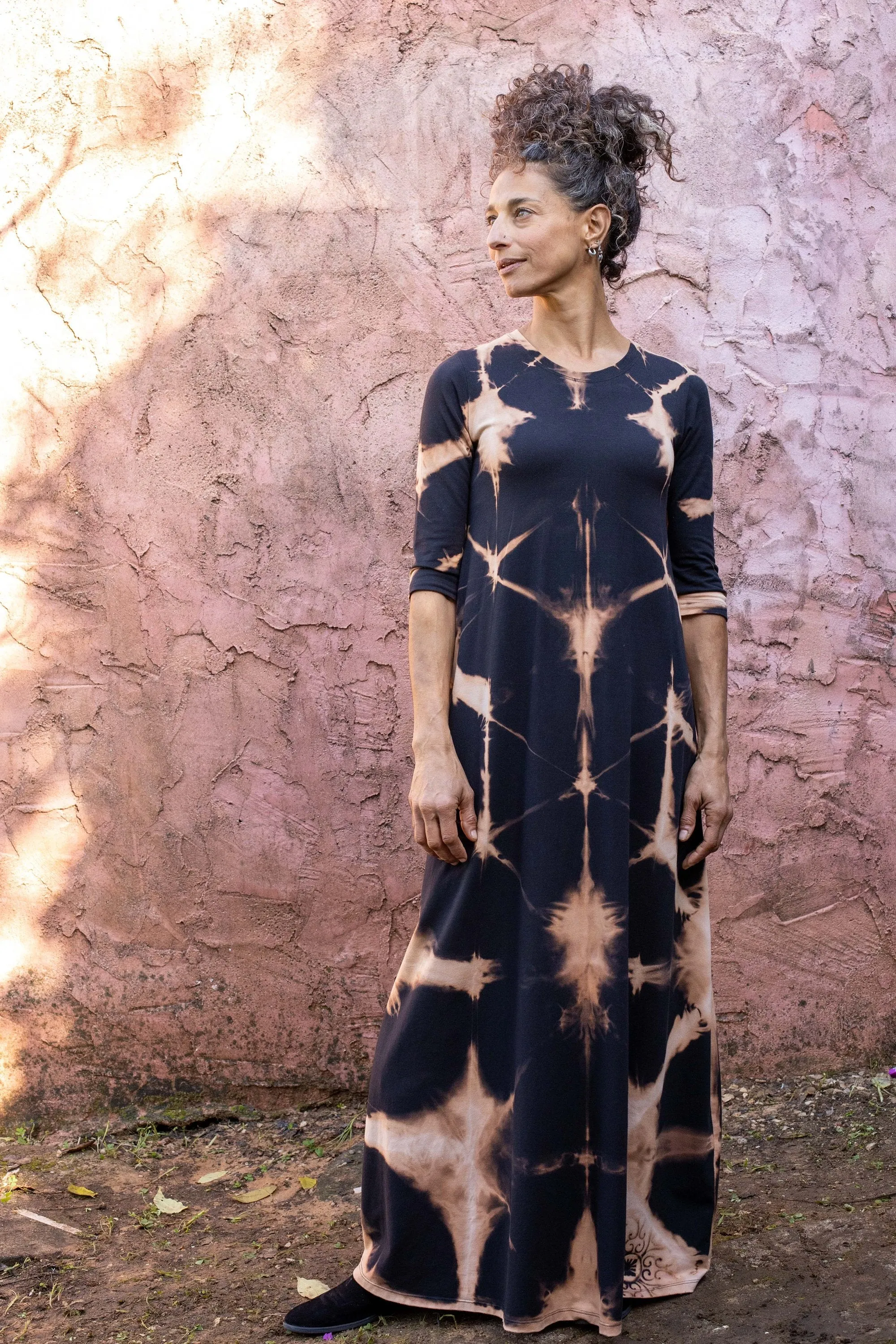 Hand Dyed Shibori Maxi Dress