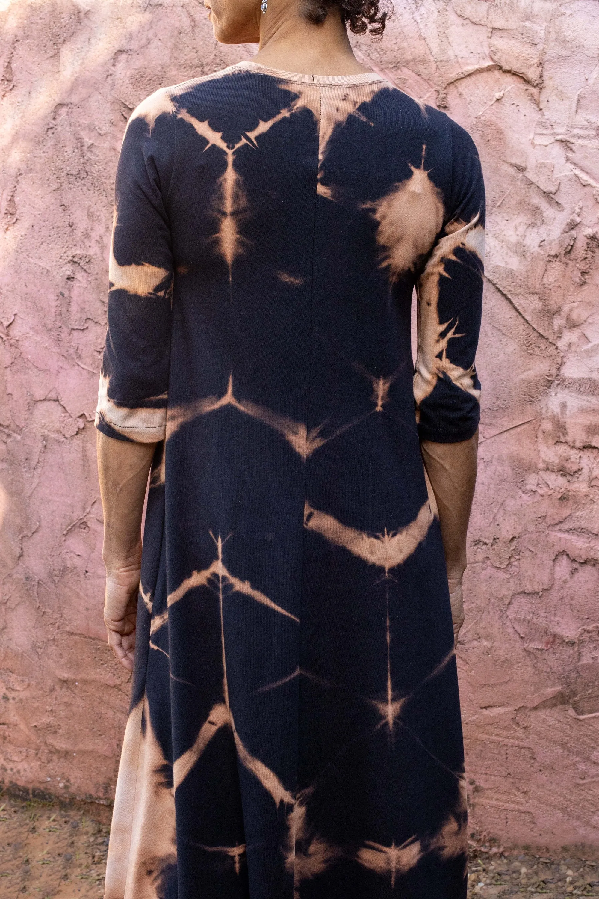Hand Dyed Shibori Maxi Dress