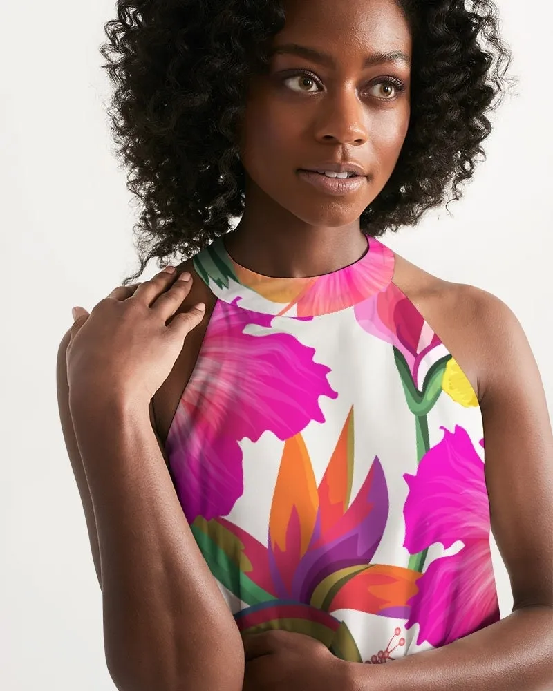Hibiscus Floral Halter Dress