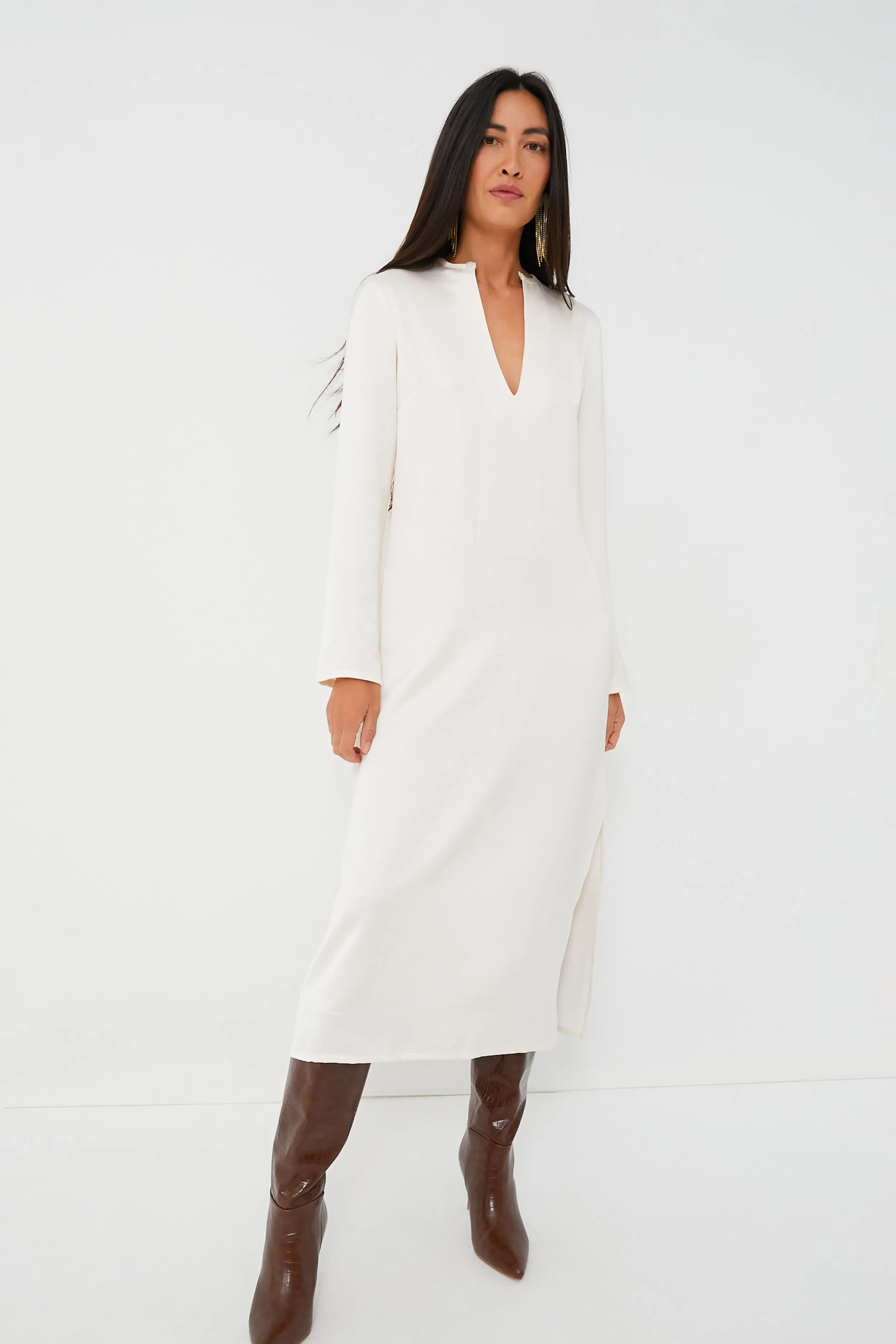Ivory Isabel Long Sleeve Dress