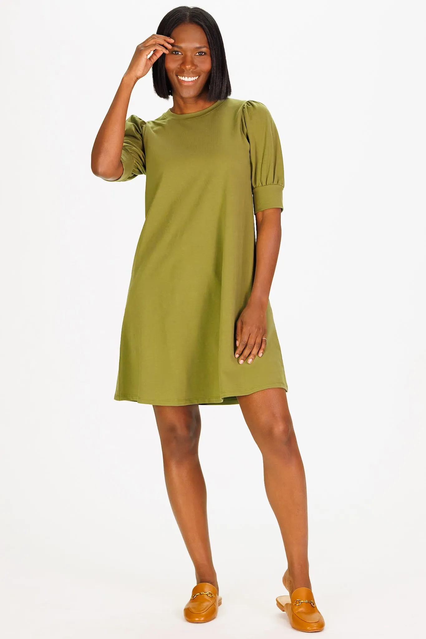 Jennifer Dress in Moss Green