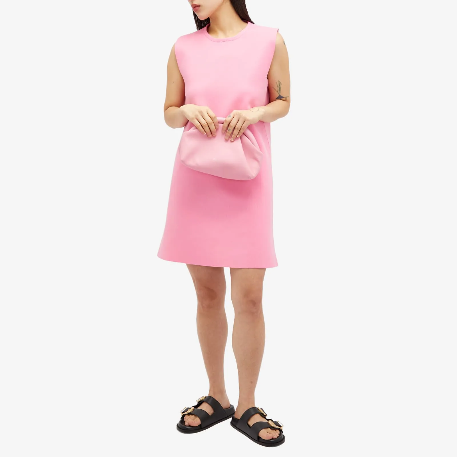 Jil Sander Compact Knit Gilet Dress, Electric Pink