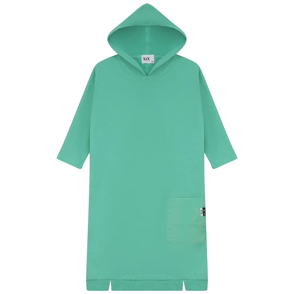 KIX COMBO HOODED DRESS