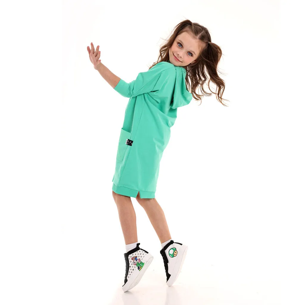 KIX COMBO HOODED DRESS
