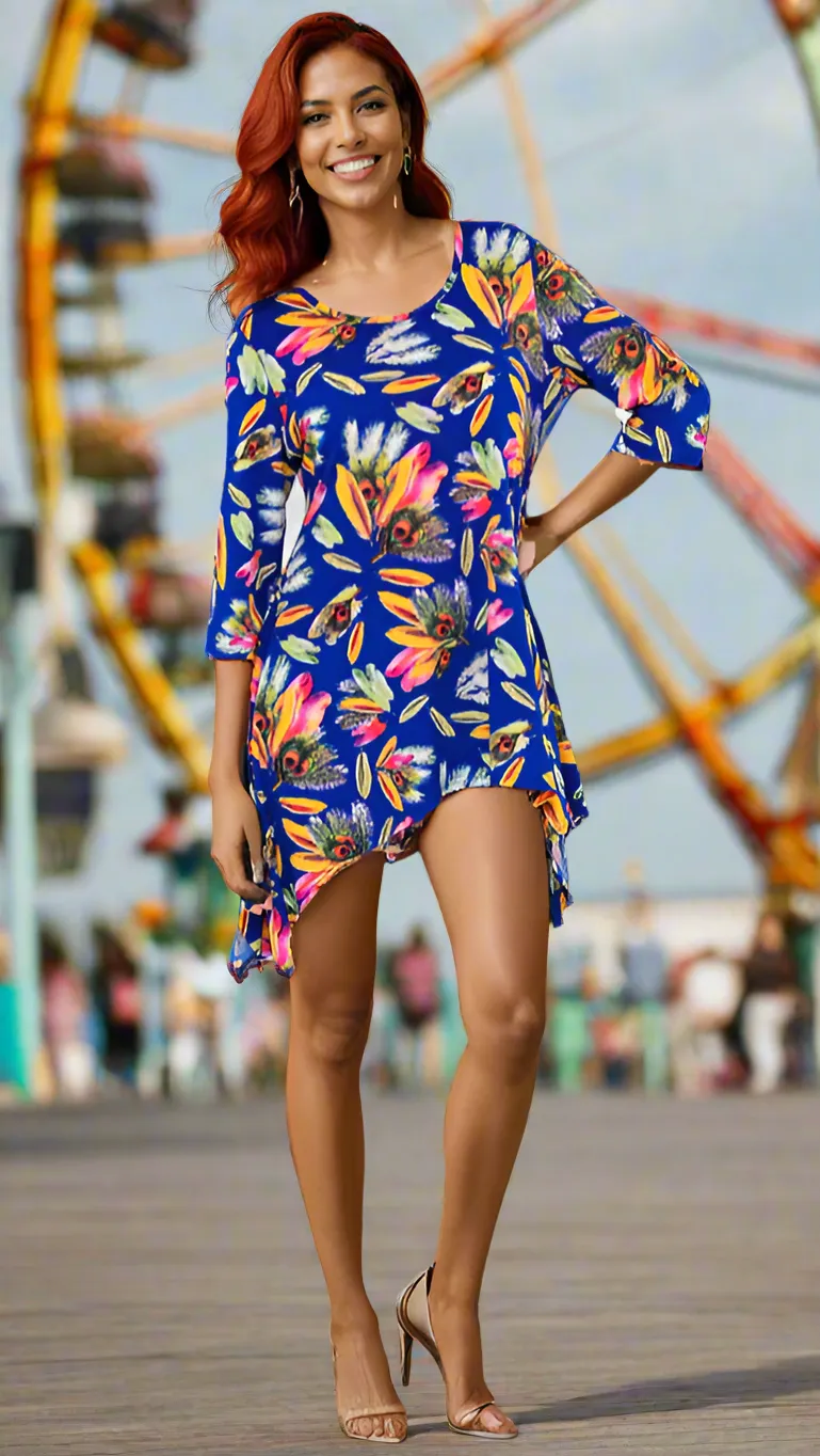 La Moda Asymmetrical Shark-bite Asymmetrical Resort Dress