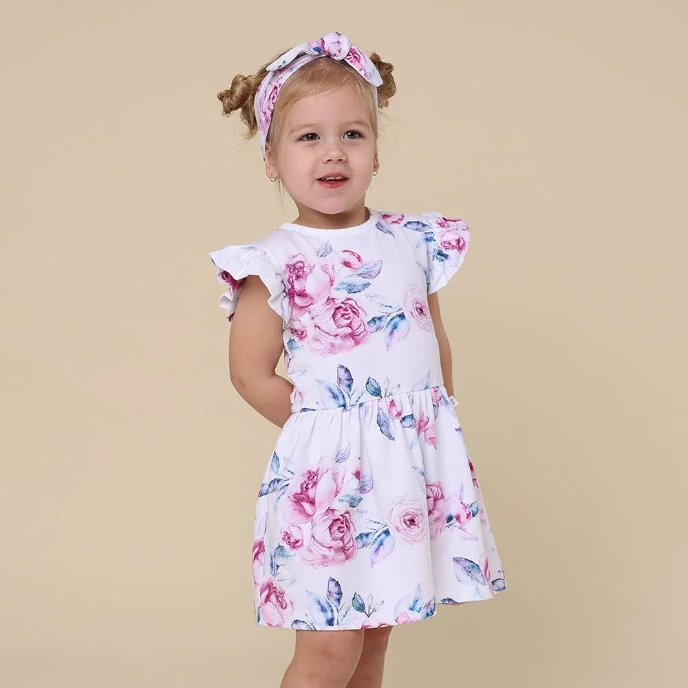Lilac Skies Short Sleeve Organic Dress