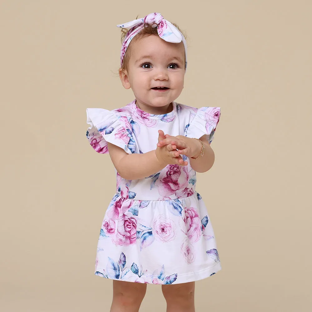Lilac Skies Short Sleeve Organic Dress