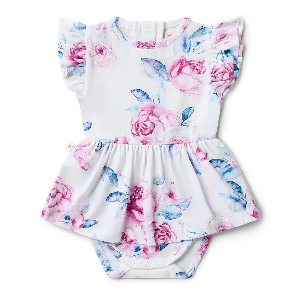 Lilac Skies Short Sleeve Organic Dress