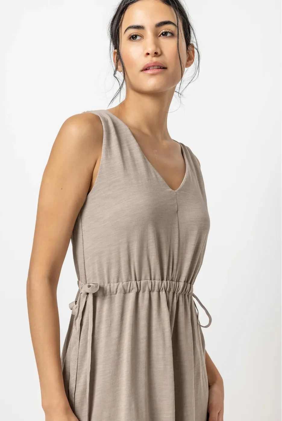 Lilla P Drawcord Waist Midi/Maxi Dress