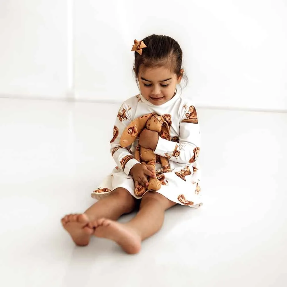 Lion Long Sleeve Organic Dress