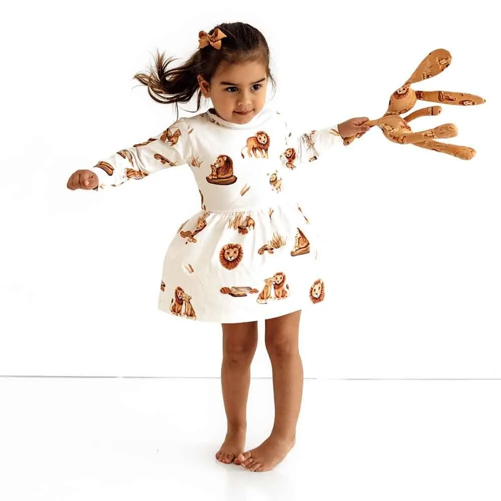 Lion Long Sleeve Organic Dress