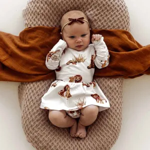 Lion Long Sleeve Organic Dress