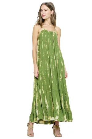 Long Dress Tie Dye Ruffle Tiered