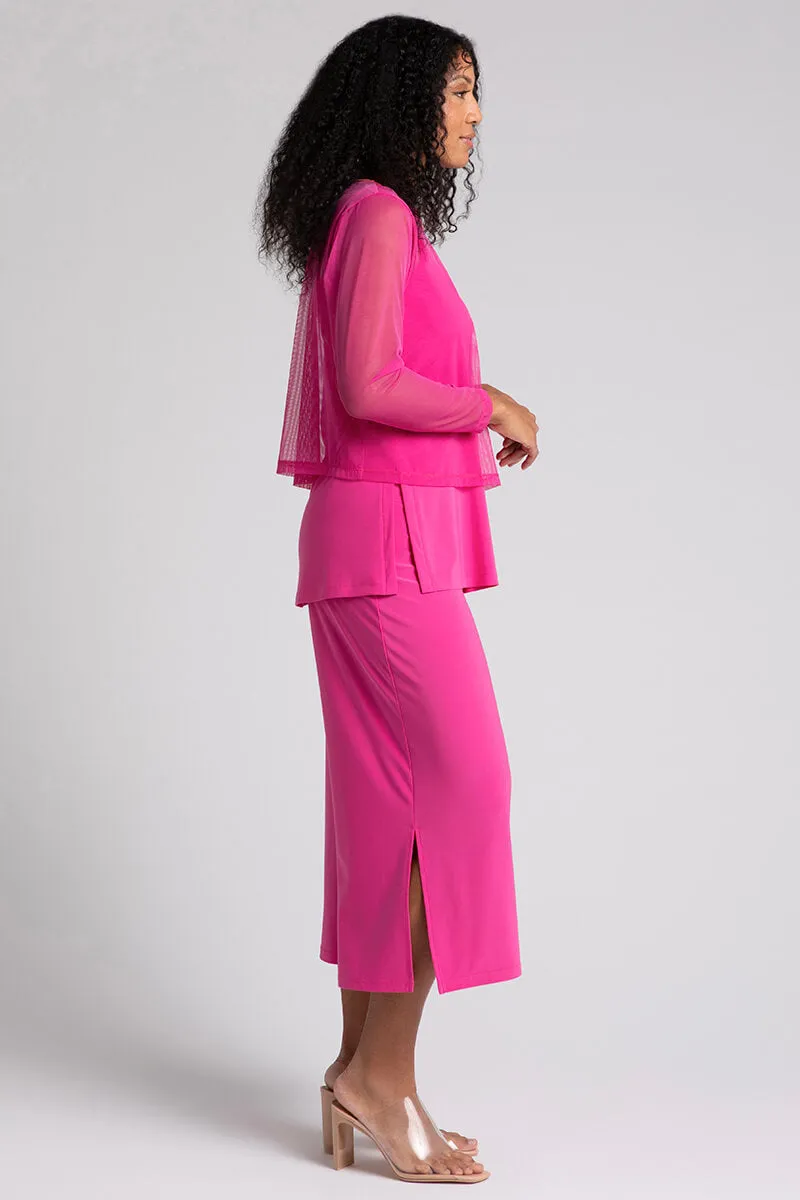 Mesh Go To Cropped T | Peony