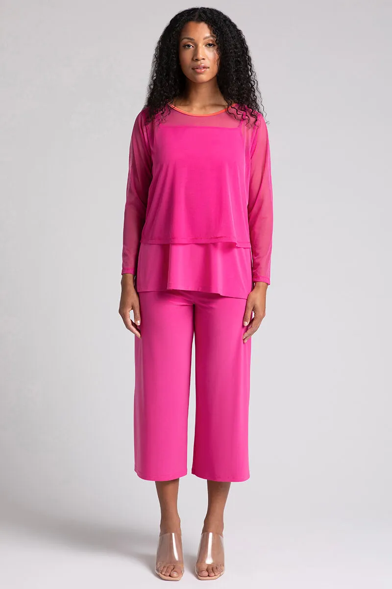 Mesh Go To Cropped T | Peony