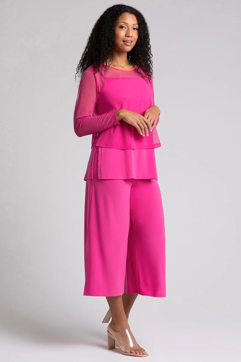 Mesh Go To Cropped T | Peony