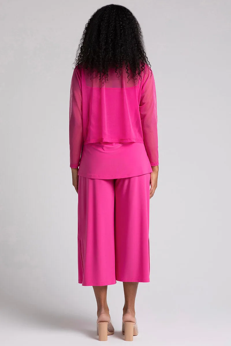 Mesh Go To Cropped T | Peony