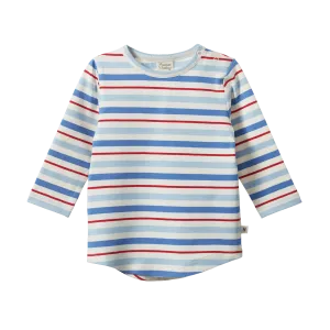 Nature Baby Stretch Jersey Everyday Tee - Surf Stripe