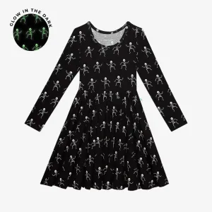 Posh Peanut Dancing Skelly L/S Twirl Dress