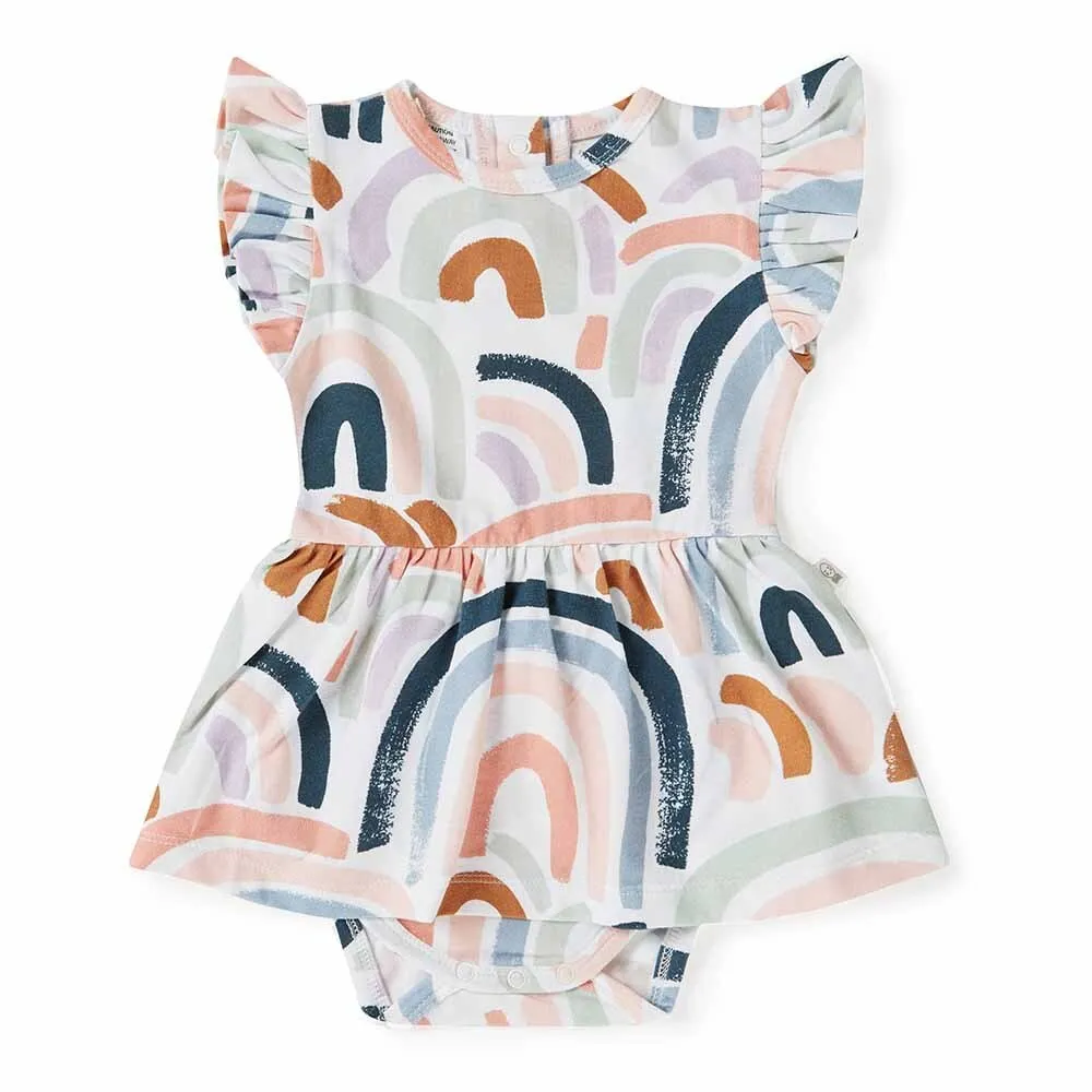 Rainbow Baby Short Sleeve Organic Dress
