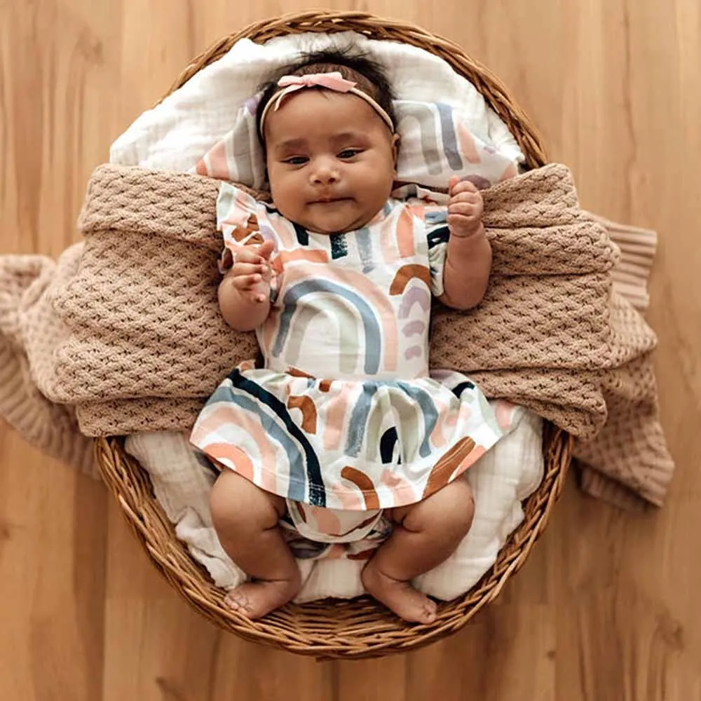 Rainbow Baby Short Sleeve Organic Dress