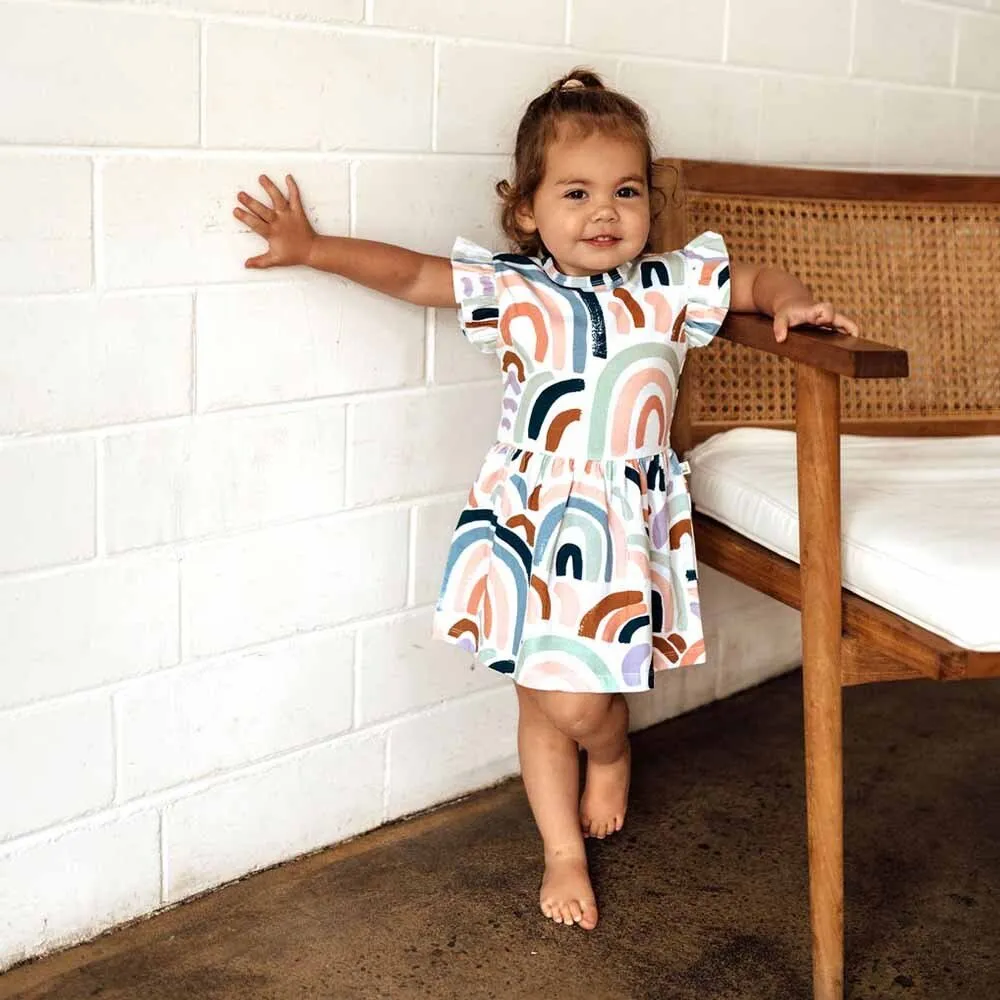 Rainbow Baby Short Sleeve Organic Dress