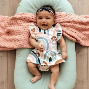 Rainbow Baby Short Sleeve Organic Dress