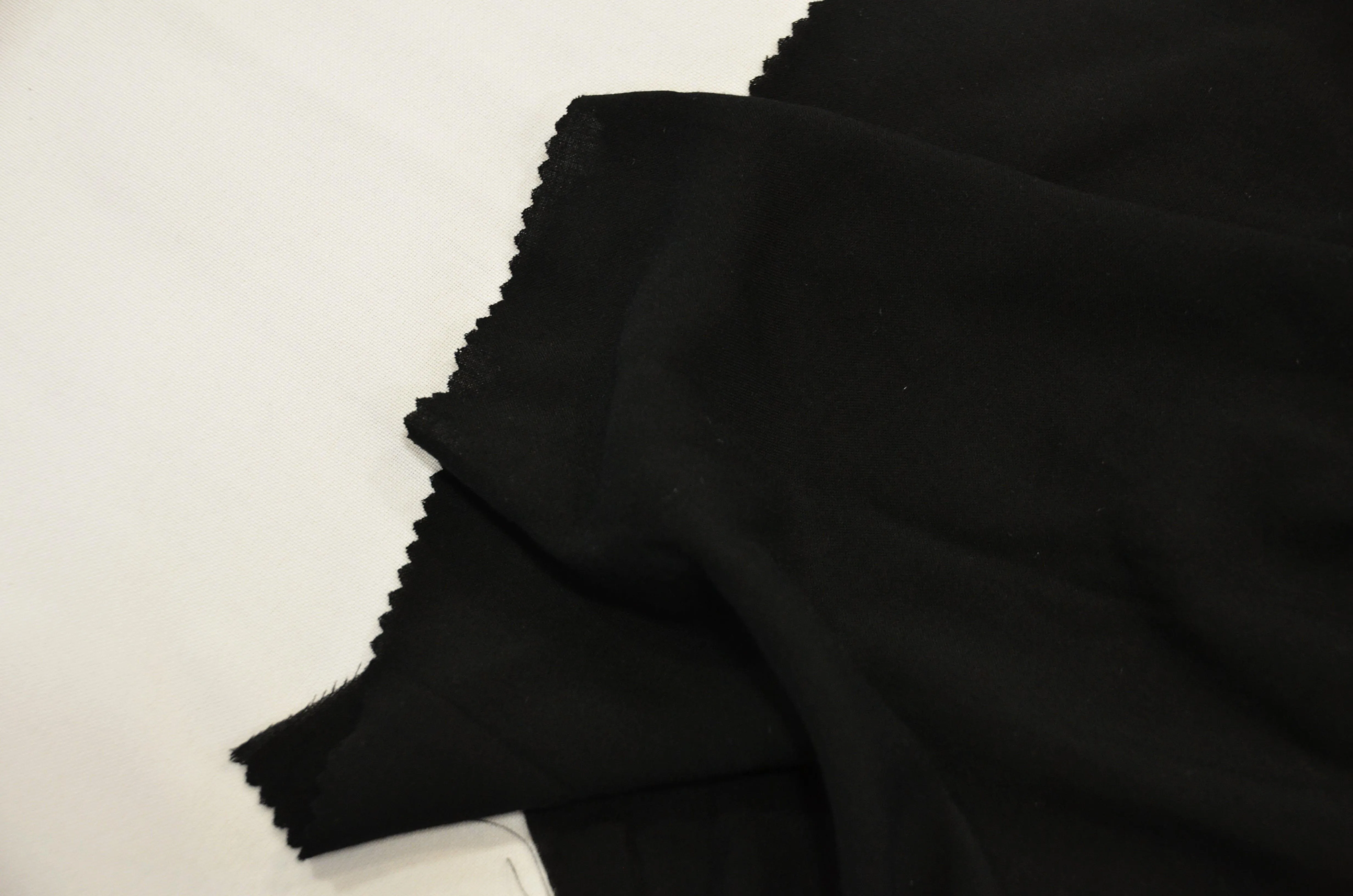 Rayon Challis Fabric | White and Black Rayon Challis | 57/58" | 100% Rayon |