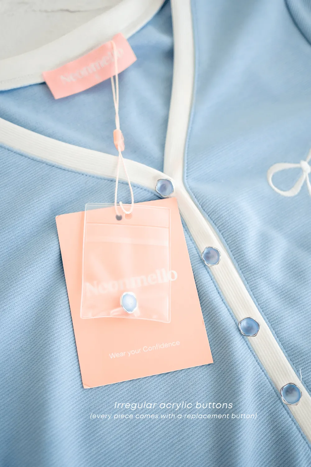 RIBBONETTE RIBBED DRESS IN SKY